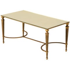 Vintage French 1940's Maison Jansen Gilt Bronze Coffee Table 8