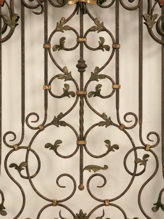 Magnificent Pair of Continental Iron Garden Gates/Window Covers 3