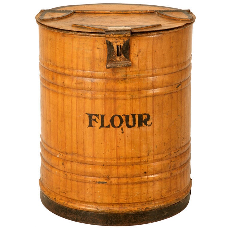 Faux Grained Antique English Bakery or Mecantile "Flour" Bin