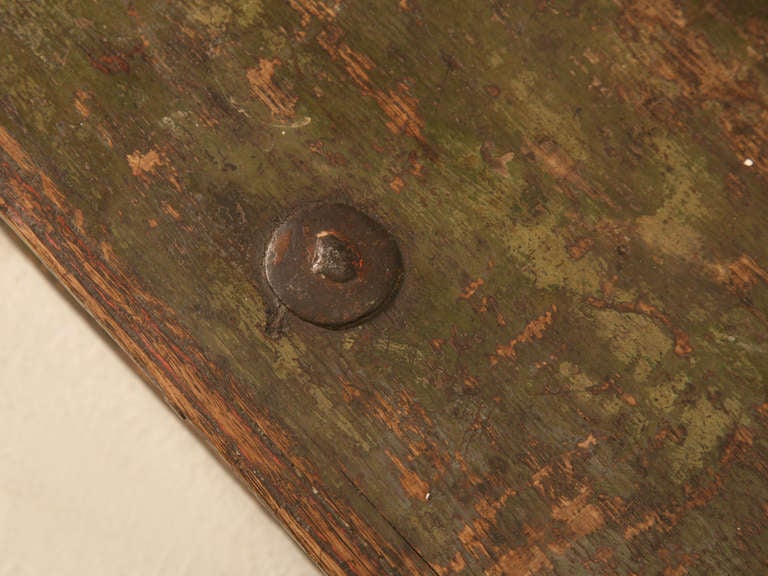 Outstanding 18th C. Danish Oak Letter/Bible Box Retaining Original Paint In Good Condition In Chicago, IL
