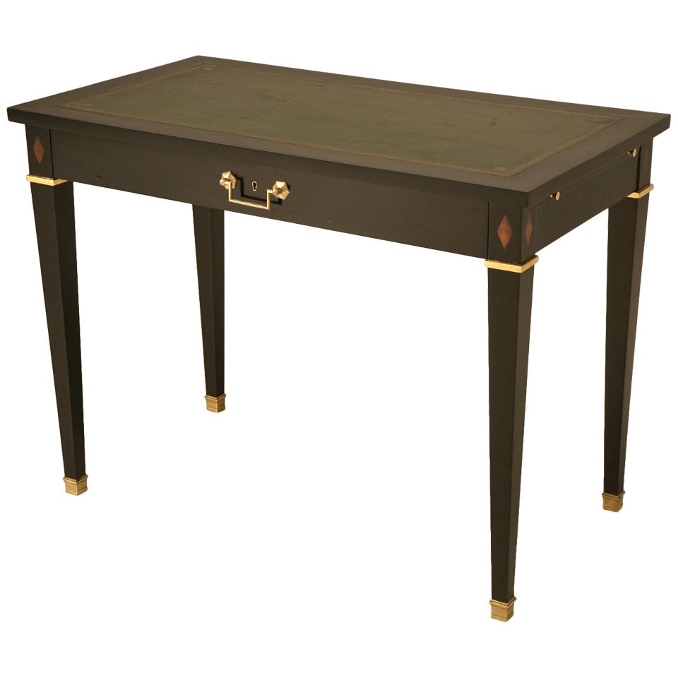 French Directoire Style, Ebonized Petite Writing Table or Desk