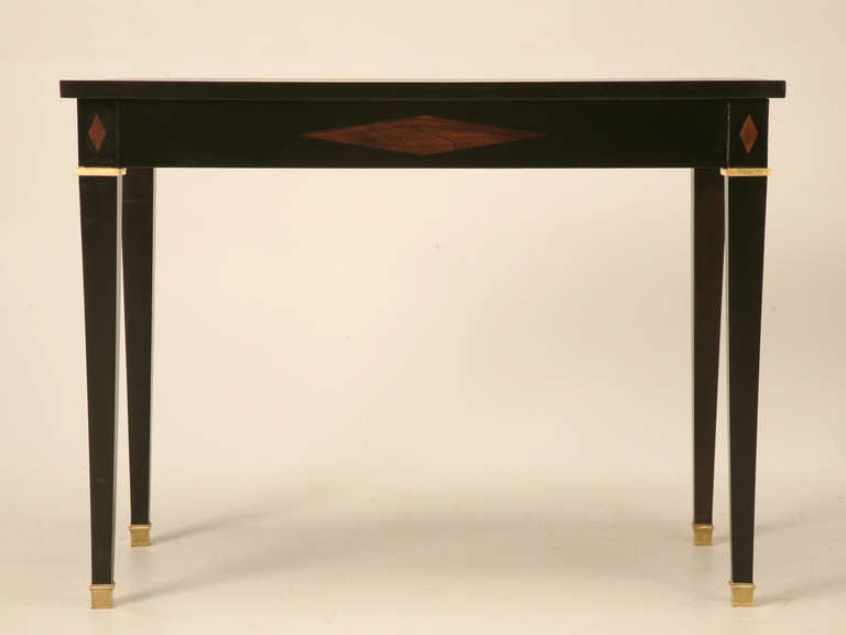 French Directoire Style, Ebonized Petite Writing Table or Desk 6