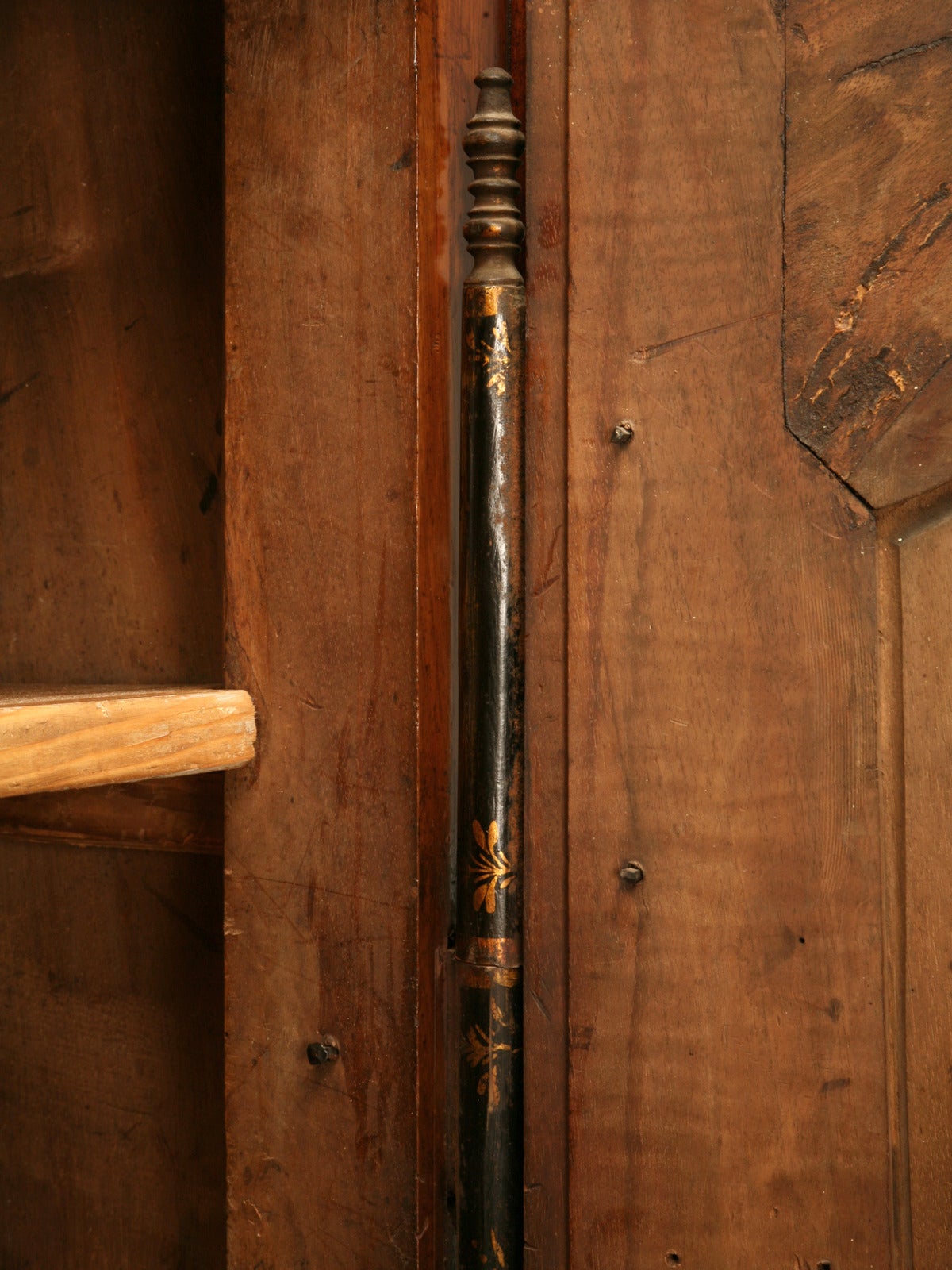 Armoire, French Burl Walnut in the Style of Louis XV Painted and Gilded Hinges 1