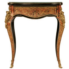Original Antique French Boulle Dressing, End Table or Nightstand