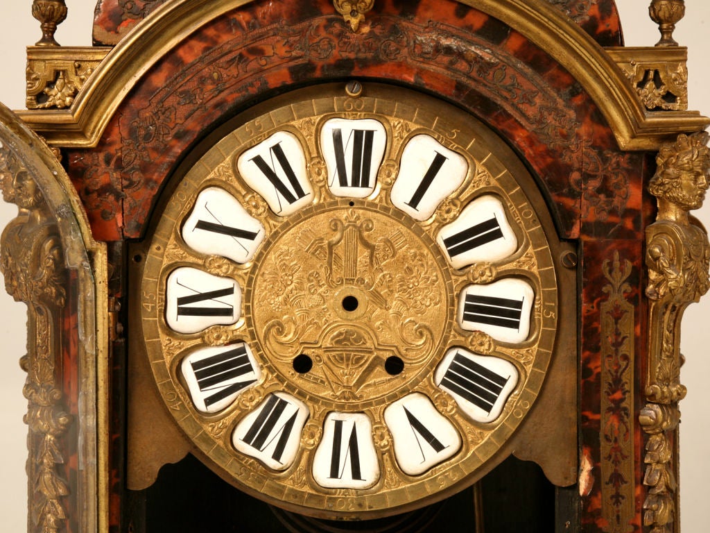 Original Antique French Boulle Mantle Clock Needing Restoration 1