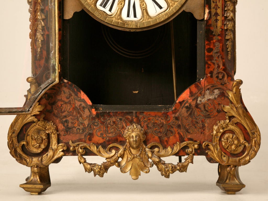 Original Antique French Boulle Mantle Clock Needing Restoration 3