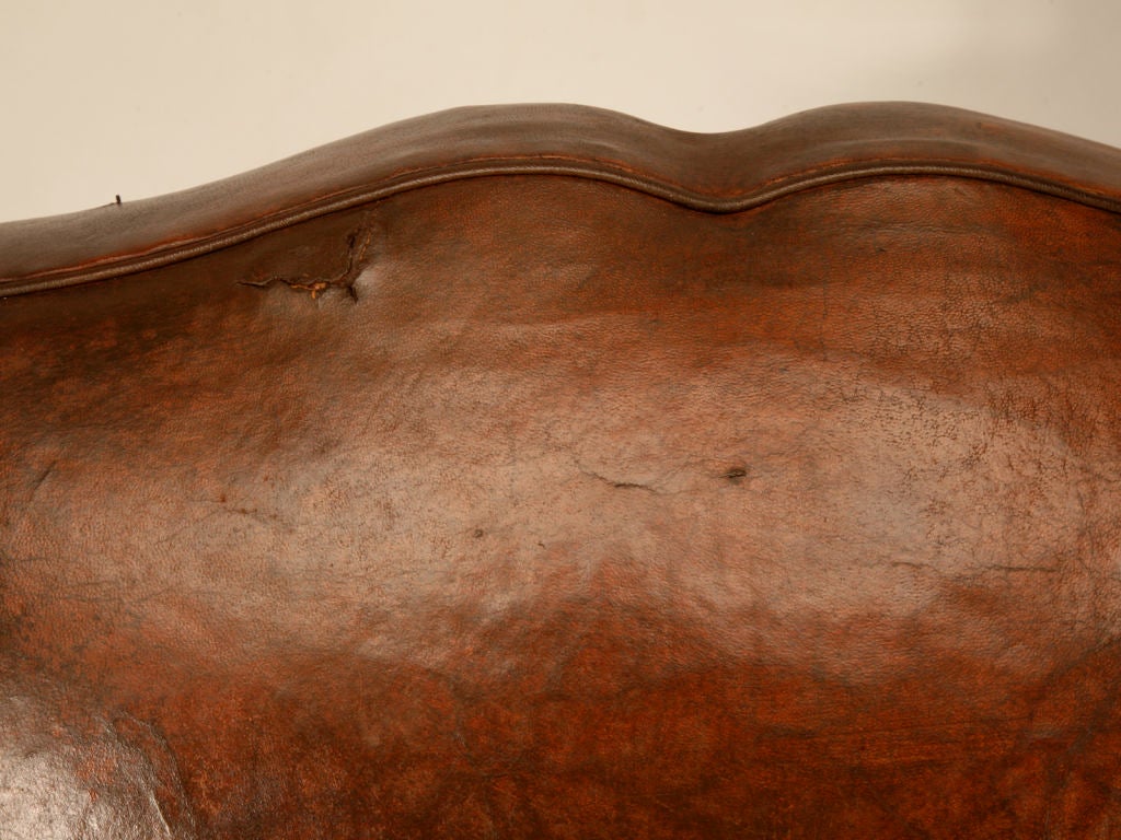 Mid-20th Century Superb Original Vintage French Club Chair w/Moustache Back