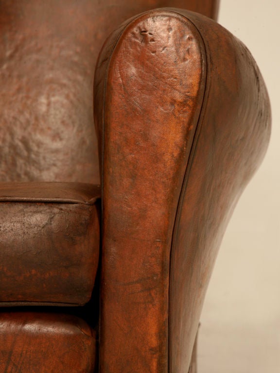 Superb Original Vintage French Club Chair w/Moustache Back 3