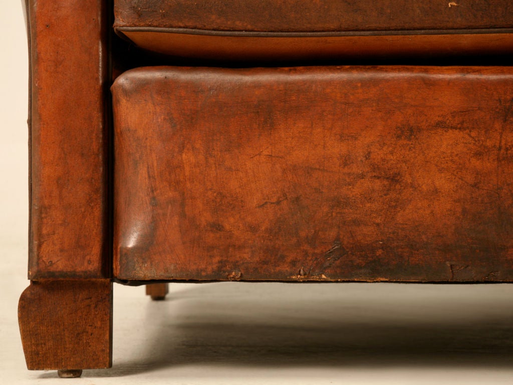 Superb Original Vintage French Club Chair w/Moustache Back 4