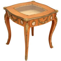 Stunning Vintage French Sevres Style Collectors Table/Showcase