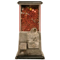 Used "Master" 1 Cent Gumball or Candy Vending Machine