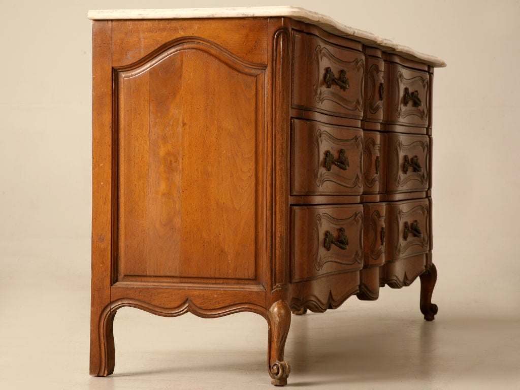 Vintage French 9 Drawer Louis XV Dresser/Buffet w/Marble
