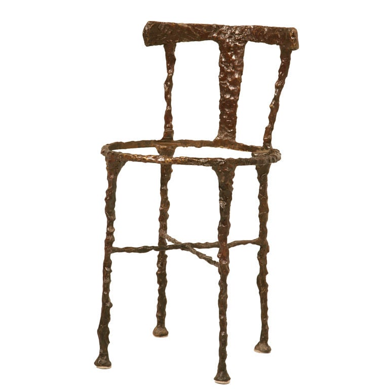 Vintage Solid Bronze Inspired Chair at 1stDibs