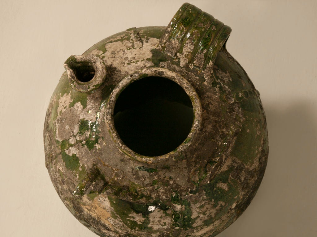 Rustic Early 1800's French Walnut Oil Jug
