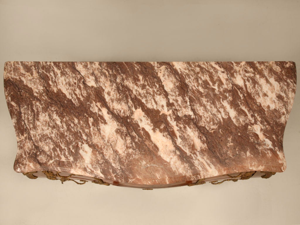 Dynamite Vintage Italian Style Bombe Chest w/Ormolu & Marble Top