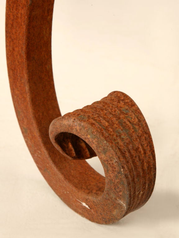 Vintage Scrolled Hand Wrought Iron Table Base w/Rusty Finish 5
