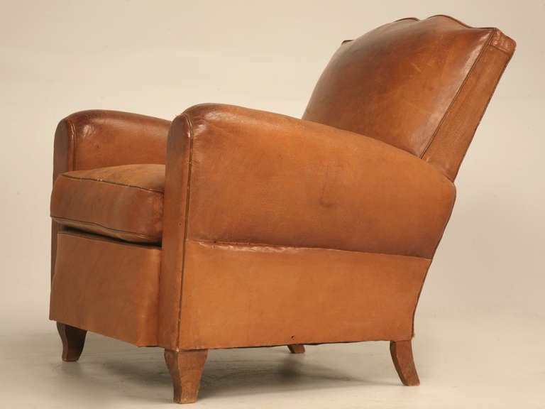 Fully Conserved Pair of Original 1930's French Moustache Back Club Chairs 2