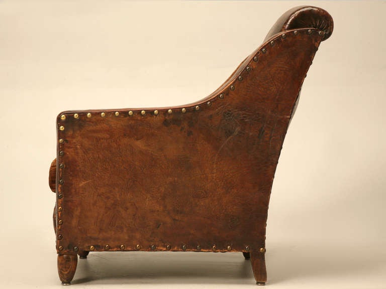 French Leather Club Chair, circa 1920s 3