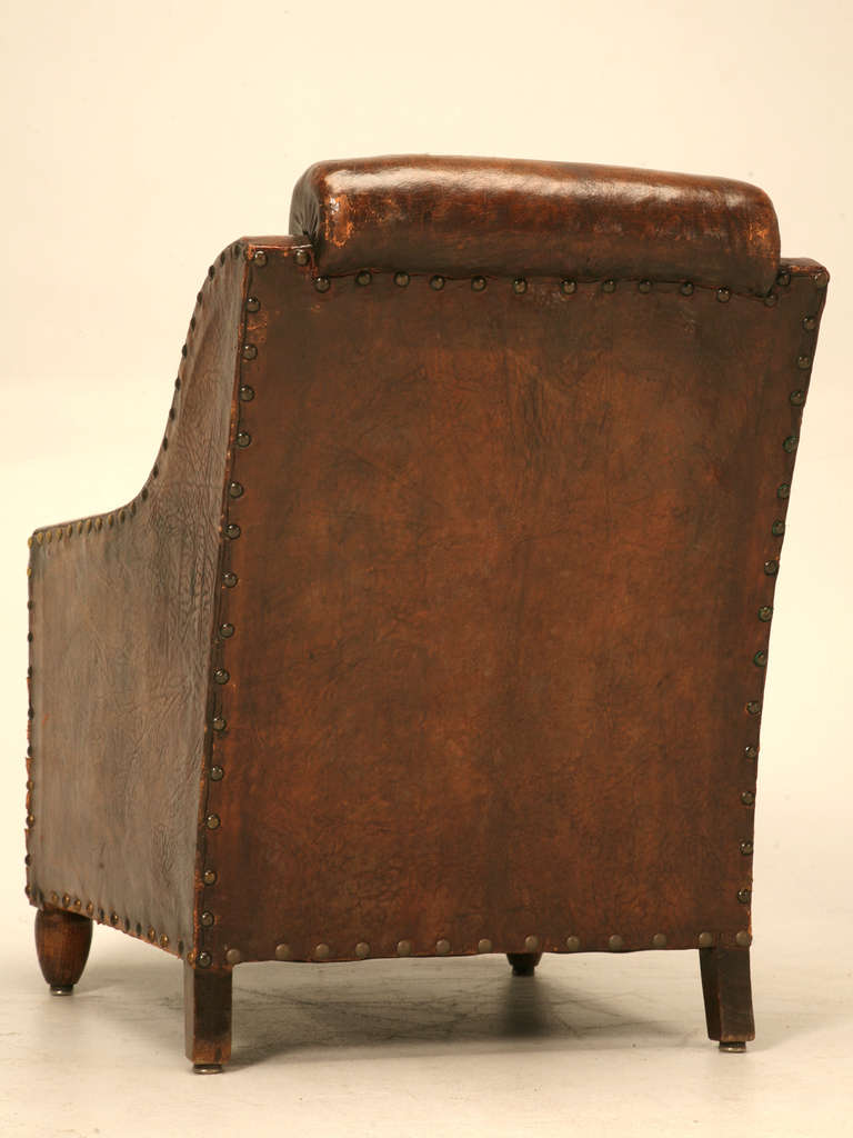 French Leather Club Chair, circa 1920s 5