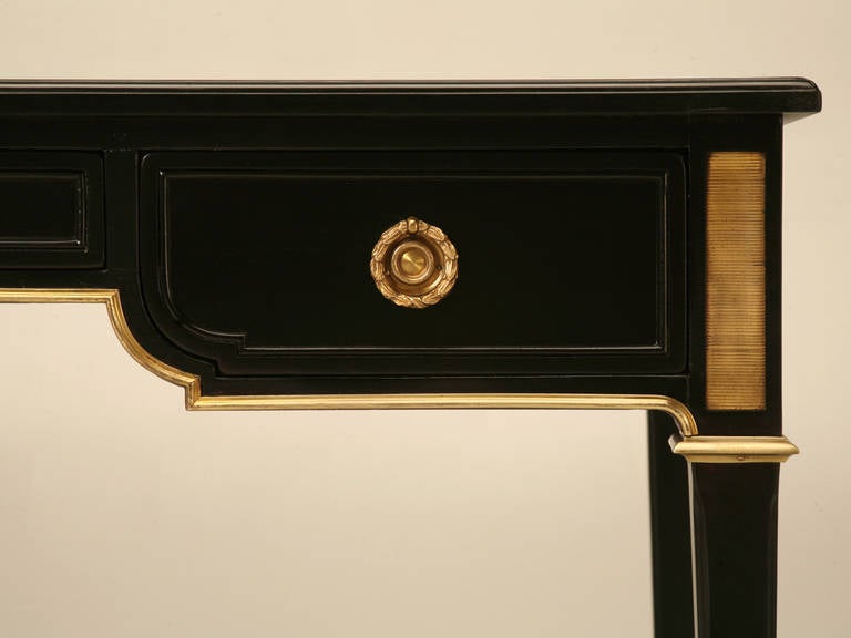 French Ebonized Directoire Style Mahogany Desk 2