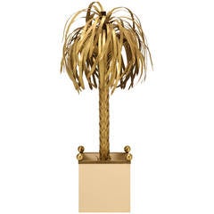 Palm Tree Floor Lamp Attributed to Maison Jansen, circa 1970