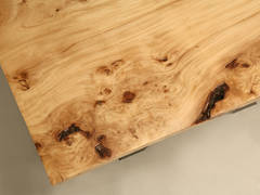 Live Edge French Burl Elm Slab Dining Table, Desk or Work Table