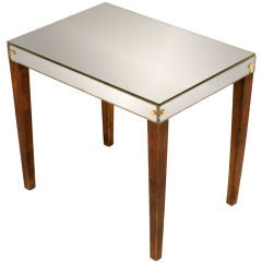 Awesome Petite 1940's French Mirrored Side Table