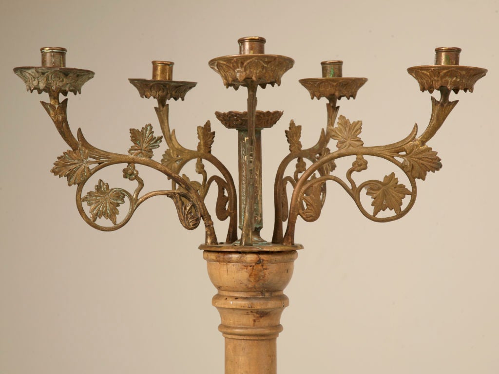 Shedding some much needed ambient lighting to a dark corner of your home and adding a bit of mystery and intrigue at the same time. This fine candelabra may be primitive in appearance however, there is no better nor more dramatic lighting for a