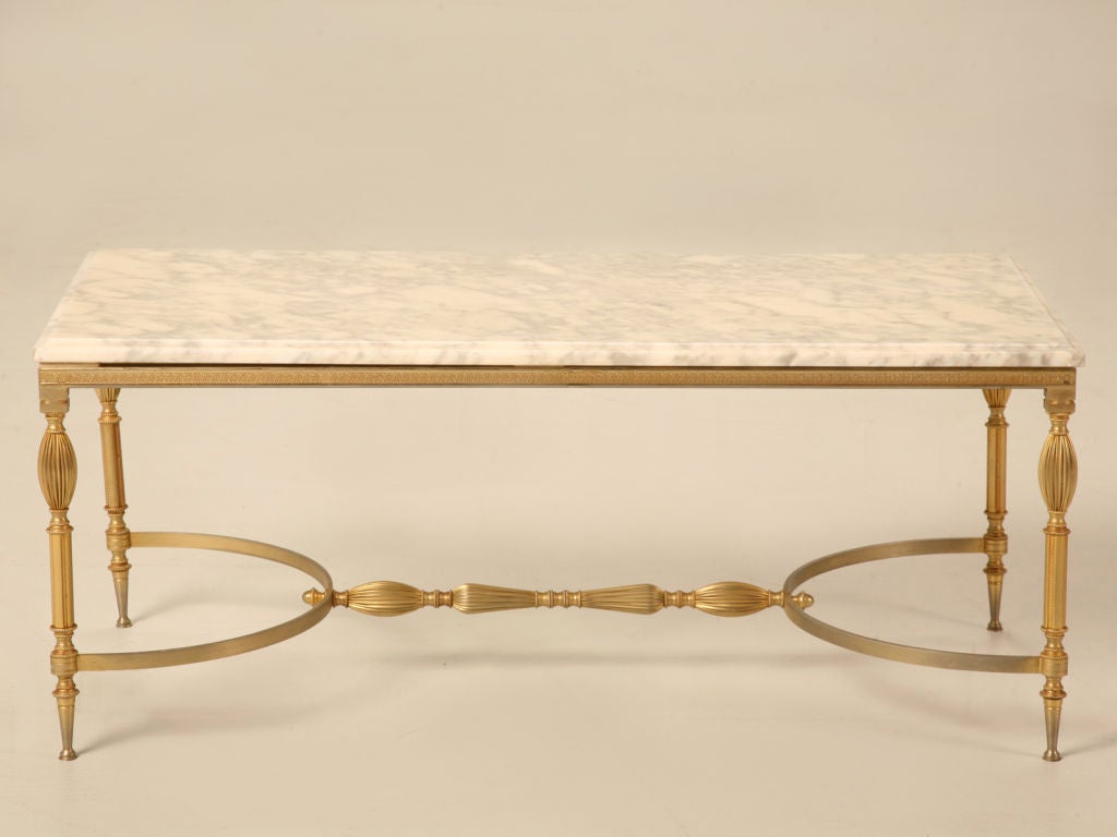 Gorgeous Vintage French Forties Marble Topped Coffee Table
