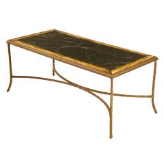 Exquisite Vintage French Bronze Coffee Table by Bagues