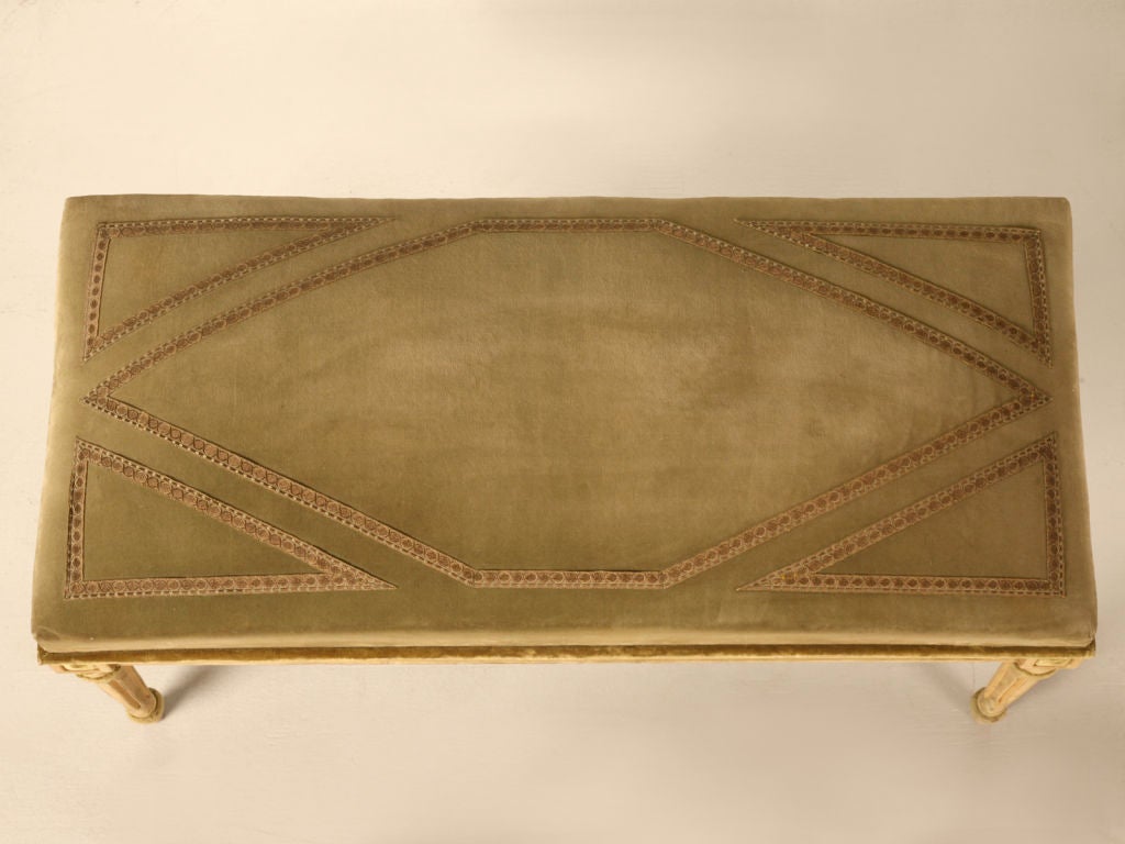 Exquisite 100% Upholstered Louis XVI Bench by Christian Dior