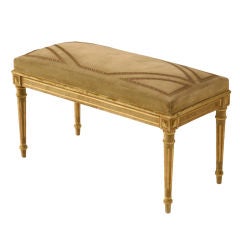 Exquisite 100% Upholstered Louis XVI Bench by Christian Dior