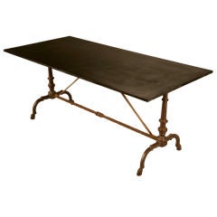 Stunning Used French Iron & Slate Dining, Work, or ??? Table