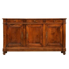 Magnificent Antique French Louis Philippe Solid Walnut Buffet