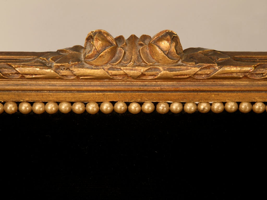 19th Century Spectacular Antique French Louis XVI Gilt Settee w/Mohair