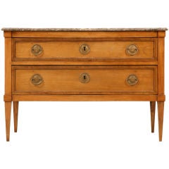 Stellar Antique French Louis XVI Sun-Bleached Cherrywood Commode