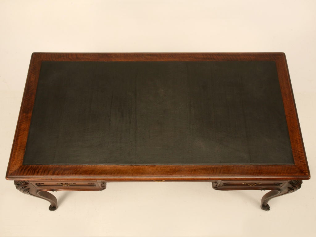 Spectacular Vintage French Louis XV Figured Walnut Desk/Vanity