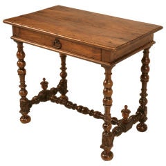 Authentic 18th C. French Walnut Writing Table w/Drawer