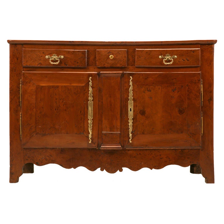  French 18th c Louis XIII Solid Yew Wood Buffet