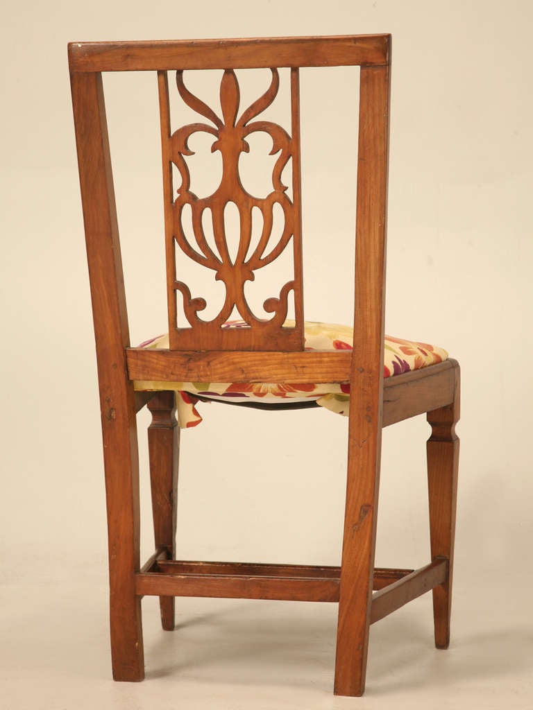 Set of 4 19th C. American Fruitwood William & Mary Style Side Chairs 5