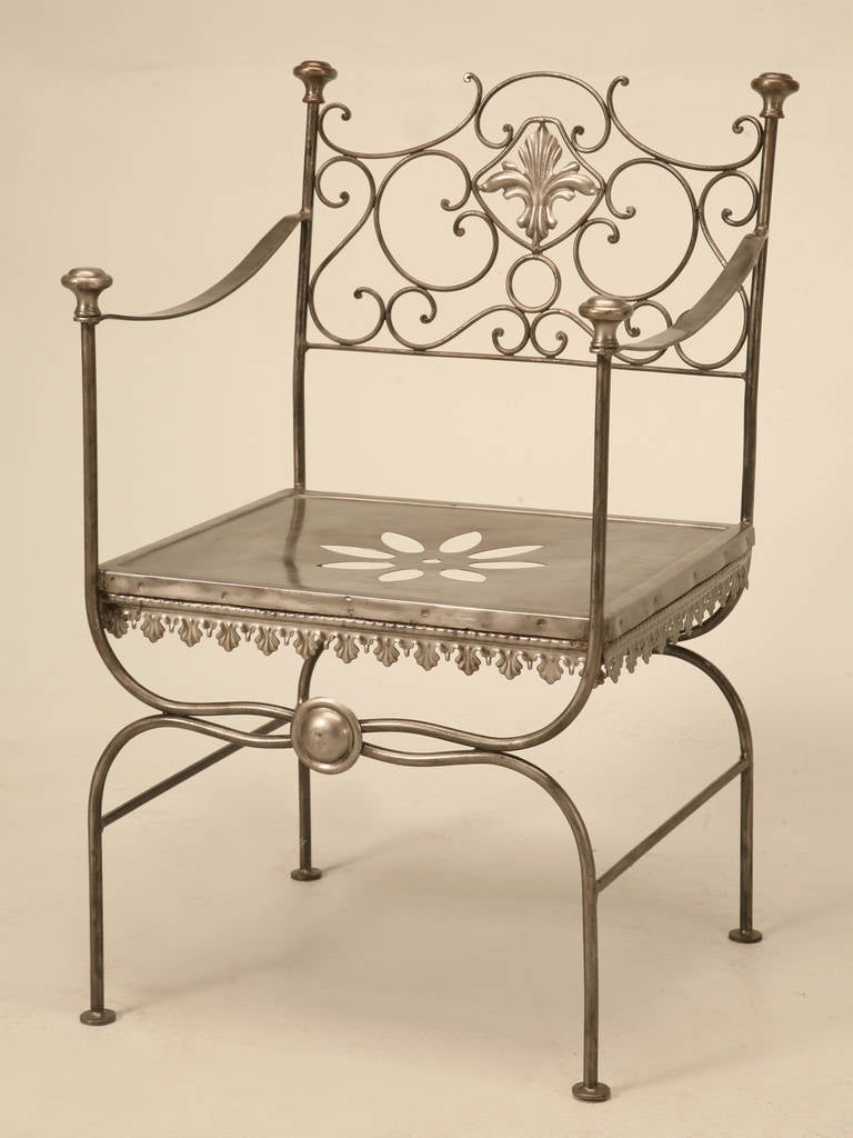 Vintage Steel Garden Chairs, Set of Four 4