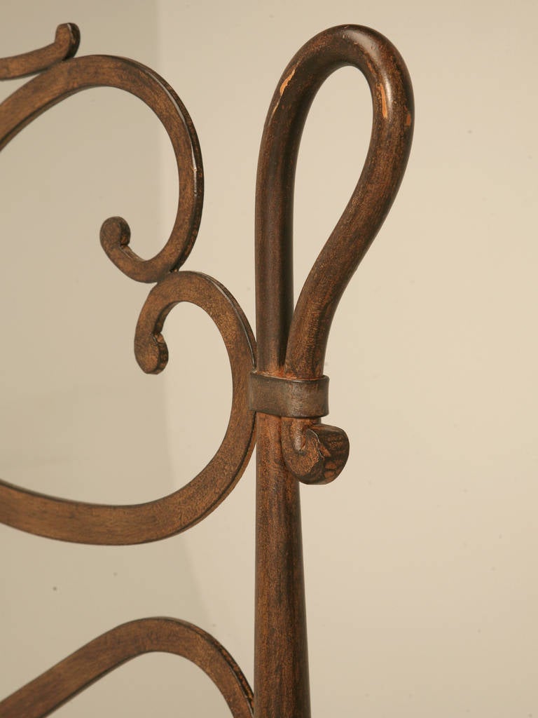 Unknown Vintage Queen Size, Iron Bed in a Gilbert Poillerat Style
