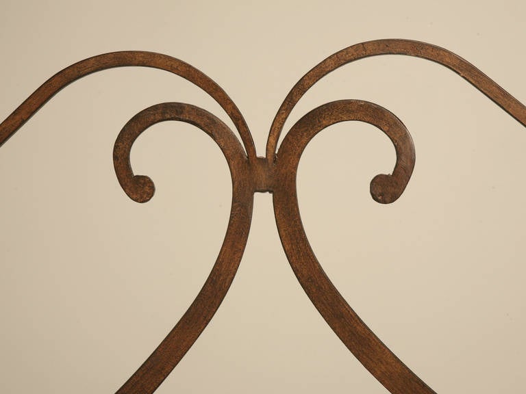 Forged Vintage Queen Size, Iron Bed in a Gilbert Poillerat Style