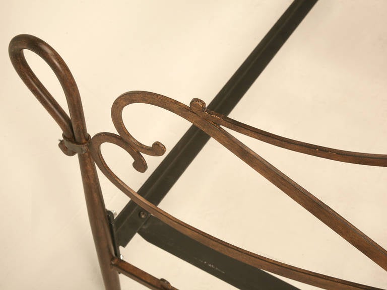 Vintage Queen Size, Iron Bed in a Gilbert Poillerat Style 2