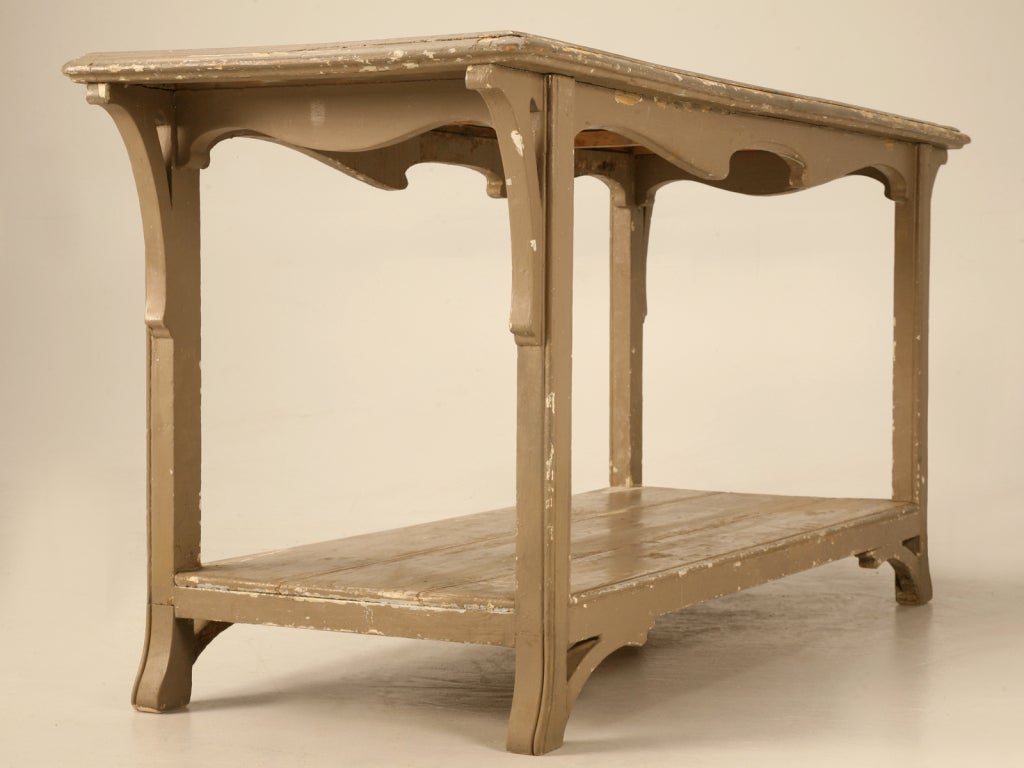 Original Antique French Art Nouveau Console, Work or Sofa Table 5