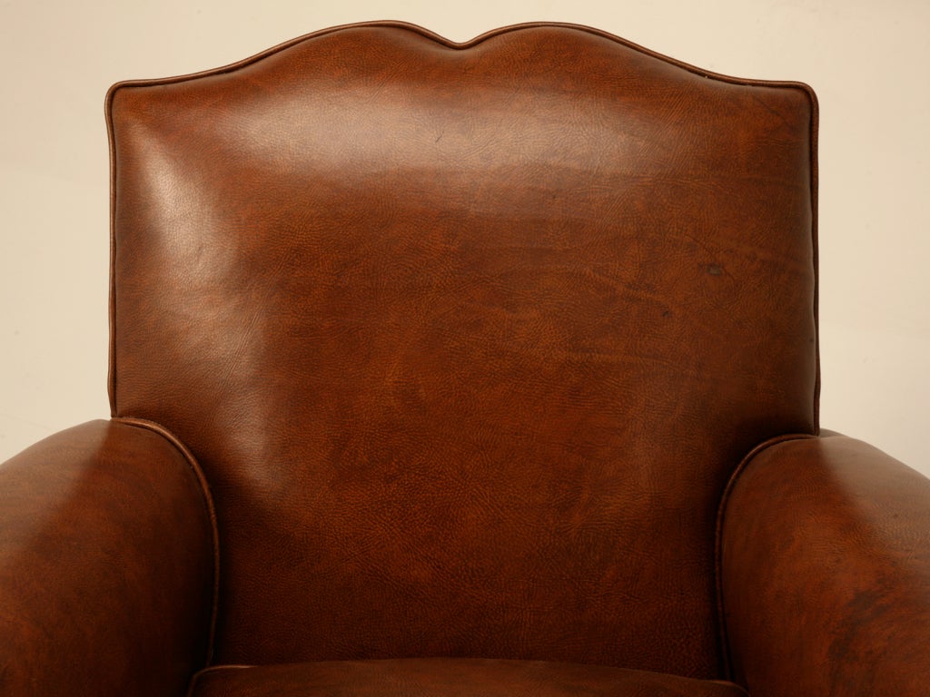 Mid-20th Century Completely Restored French 40's Moustache Back Club Chairs