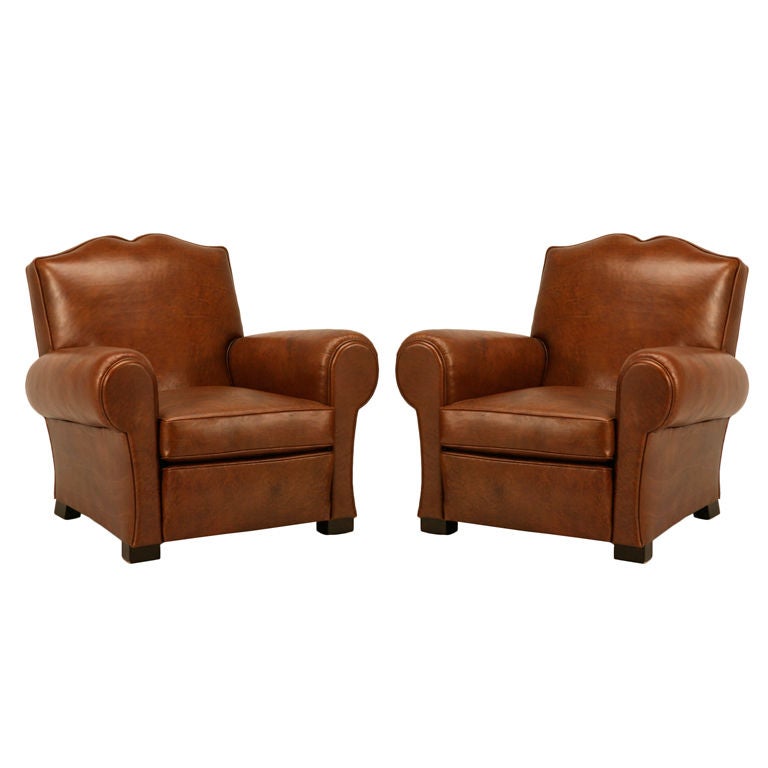 Completely Restored French 40's Moustache Back Club Chairs