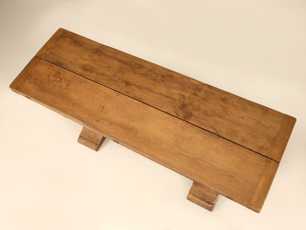 Unique 18th C. "Catalan" Flip-Top White Oak Sofa/Dining Table