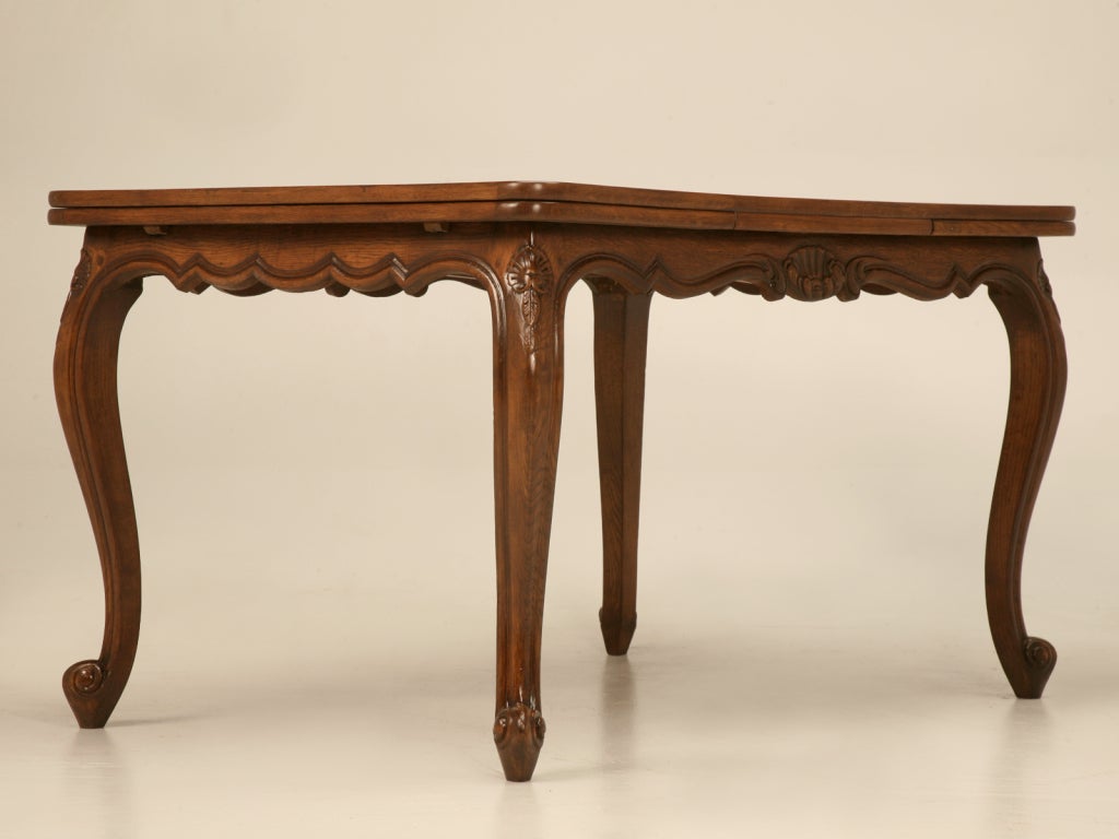 French Oak Louis XV Style Draw-Leaf Dining Table 2