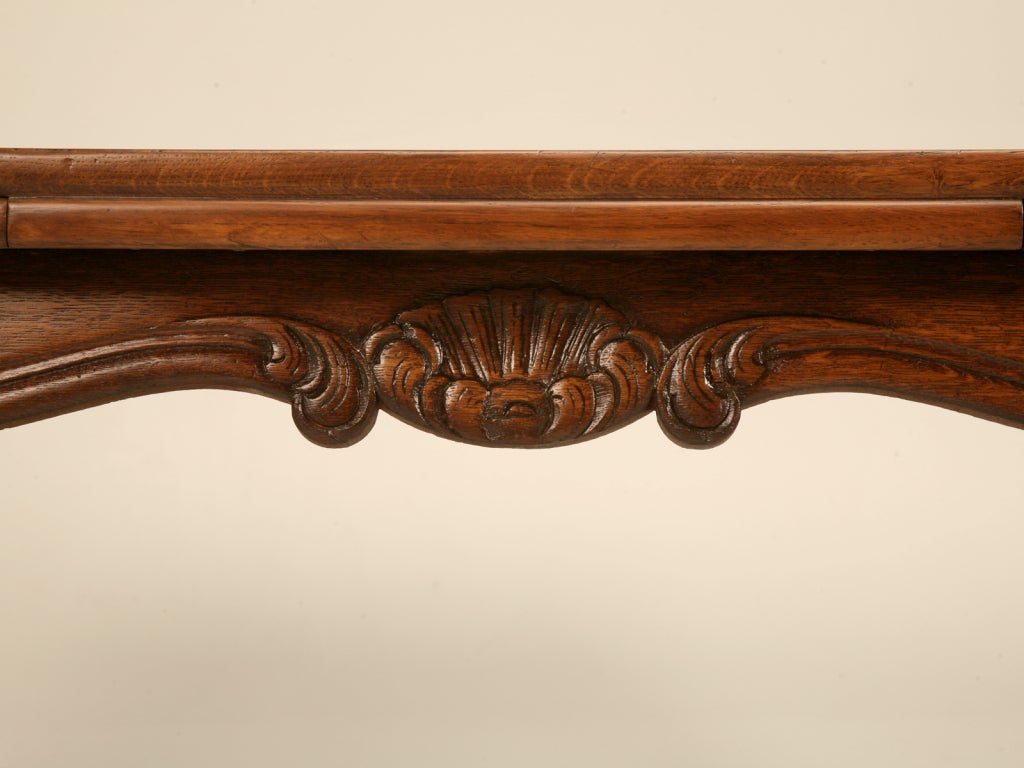 French Oak Louis XV Style Draw-Leaf Dining Table 4